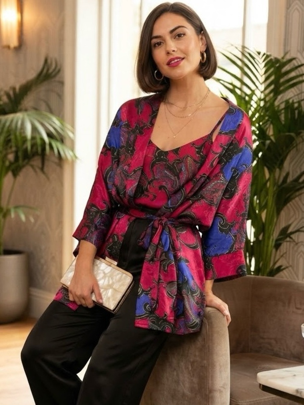 Jessica Intimate Casual 2-Piece Robe Camisole Set Vintage 80s 90s Loungewear 12